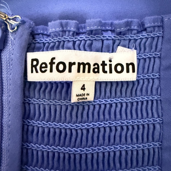 Reformation Michaela Dress Size 4 in Blue - Picture 3 of 10